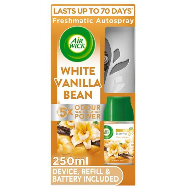 Air Wick White Vanilla Bean Freshmatic Autospray Kit Air Freshener 250ml - gallery image 1