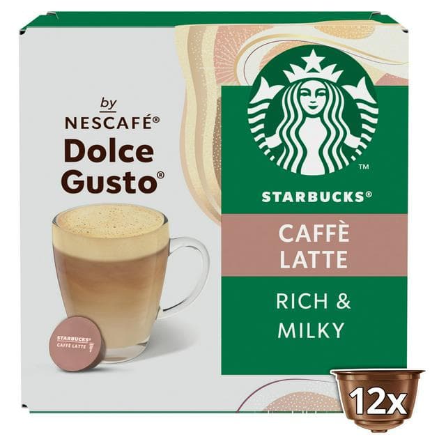 Starbucks by Nescafé Dolce Gusto 12 x Caffe Latte Coffee Pods - gallery image 1