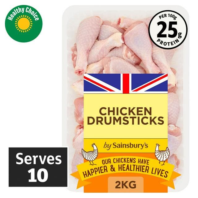 Sainsbury's 2kg British Chicken Drumsticks - gallery image 1