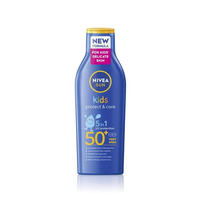 Nivea Sun 200ml Kids Protect & Care SPF 50+ Lotion Sun Cream - gallery image 1
