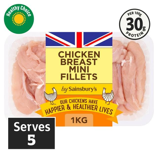 Sainsbury's 1kg British Chicken Breast Mini Fillets - gallery image 1