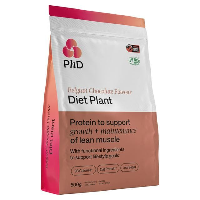 PhD Diet Plant Protein Powder Belgian Chocolate 500g - gallery image 1