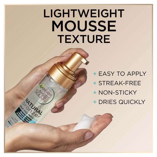 Garnier Ambre Solaire 200ml Natural Bronzer Self Tan Mousse - gallery image 3