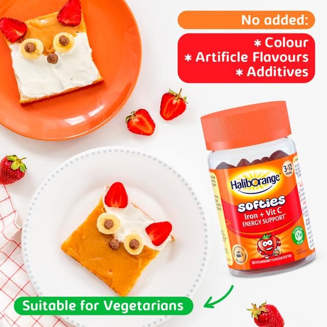 Haliborange Iron & Vitamin C Energy Support Strawberry Softies x30 - gallery image 4