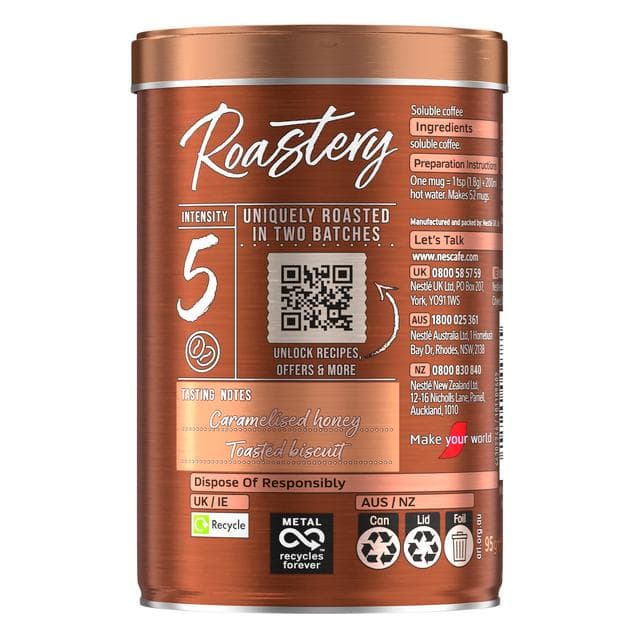 Nescafe Gold Blend Roastery Collection Light Roast Instant Coffee 95g - gallery image 2