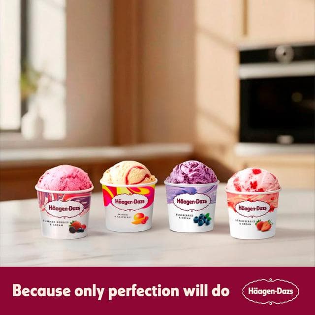 Haagen-Dazs Fruit Collection Mini Frozen Dessert Ice Cream Tub 4x95ml - gallery image 4