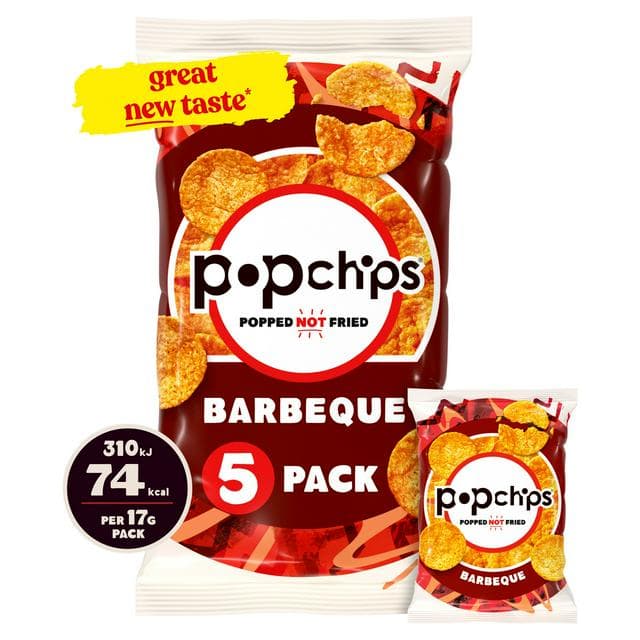 Popchips 5 x 17g Barbeque Multipack Crisps - gallery image 1