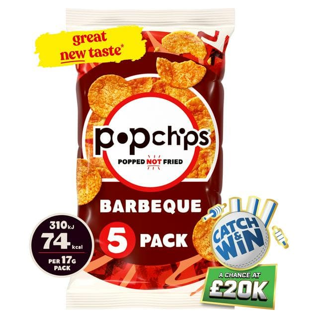 Popchips 5 x 17g Barbeque Multipack Crisps - gallery image 1
