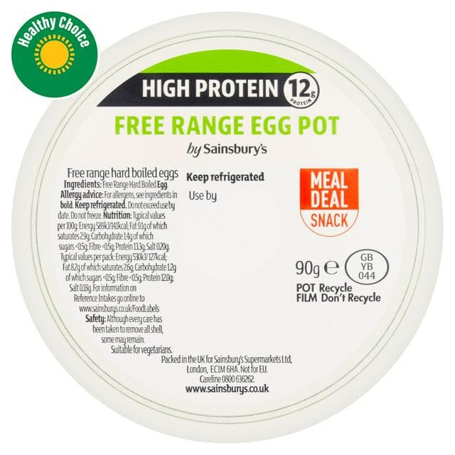 Sainsbury's 90g Free Range Egg Pot - gallery image 1