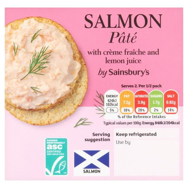 Sainsbury's Salmon Pate 100g - gallery image 1