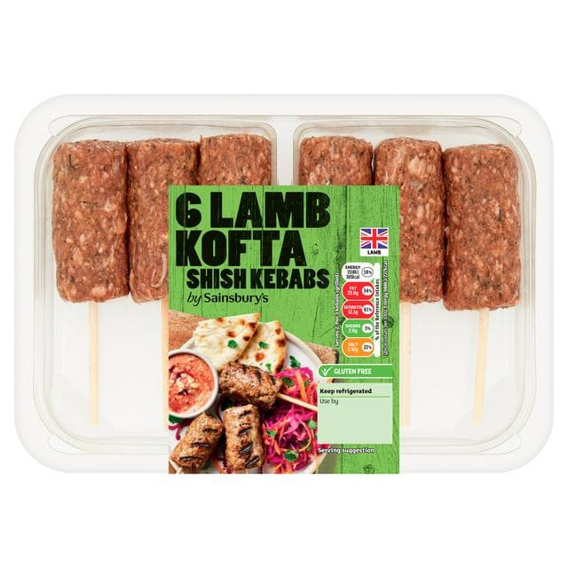 Sainsbury's 6 x Lamb Kofta Shish Kebabs 360g - gallery image 1
