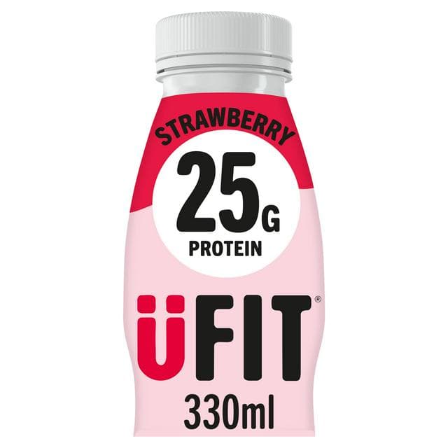 Ufit Strawberry Flavour High Protein Milkshake 330ml - gallery image 1