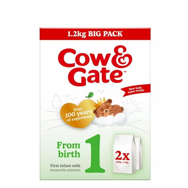 Cow & Gate 1 First Infant Baby Milk Formula Powder From Birth Big Pack 1.2kg - gallery image 1