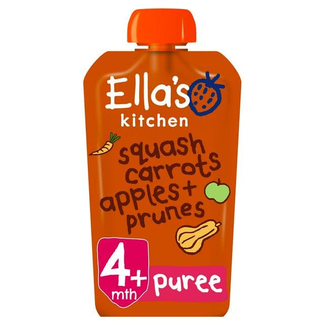 Ella's Kitchen Organic Butternut Squash, Carrots, Apples & Prunes Baby Food Pouch 4+ Months 120g - gallery image 1