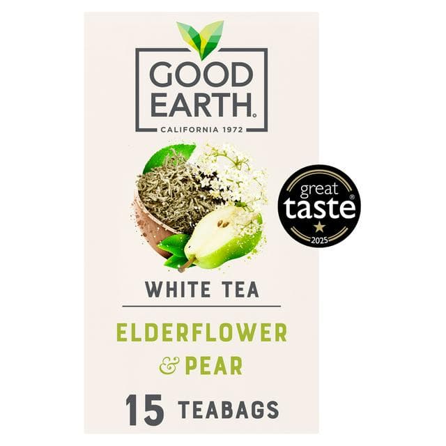 Good Earth Elderflower & Pear Biodegradable Teabags x15 - gallery image 1