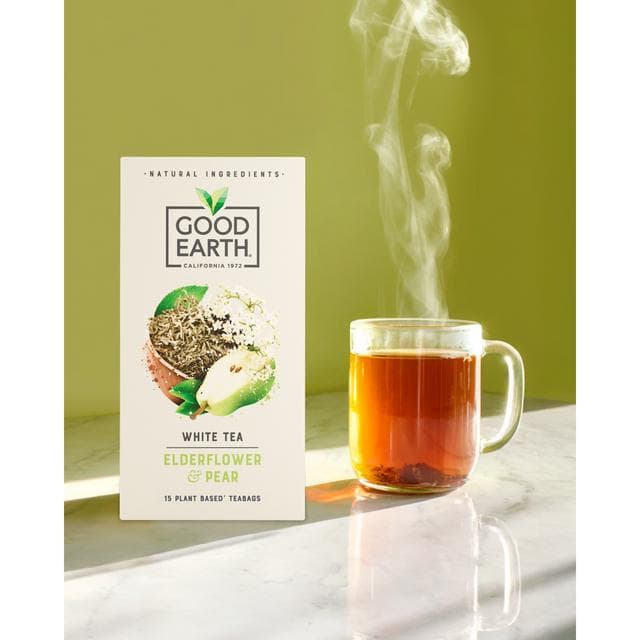 Good Earth Elderflower & Pear Biodegradable Teabags x15 - gallery image 4