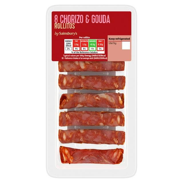 Sainsbury's Chorizo & Gouda Rollitos x8 80g - gallery image 1