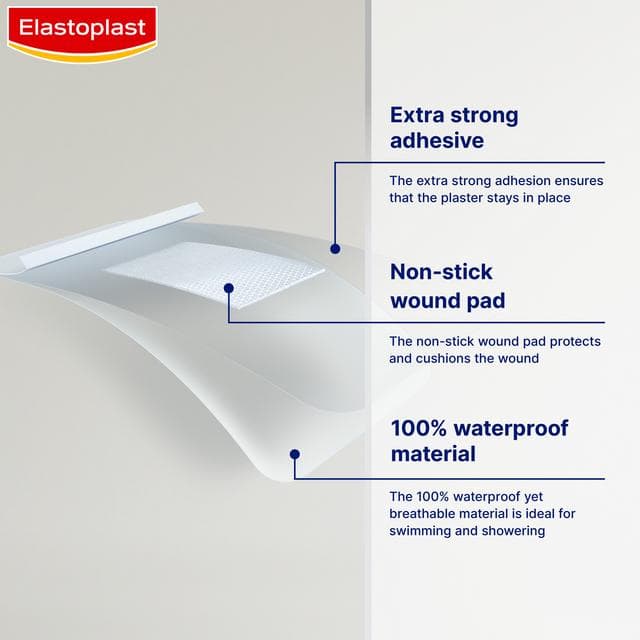 Elastoplast Antibacterial XXL Waterproof Dressings x5 - gallery image 3