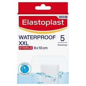 Elastoplast Antibacterial XXL Waterproof Dressings x5