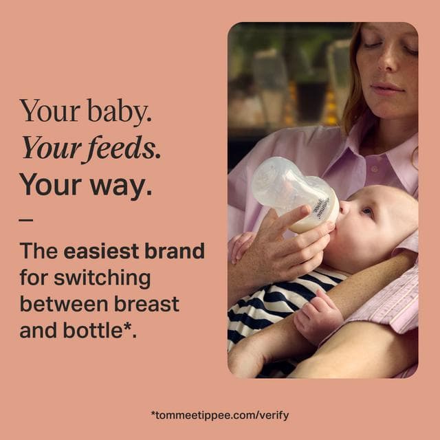 Tommee Tippee Closer to Nature 1 Baby Bottle Slow Flow 0m+ 260ml - gallery image 1