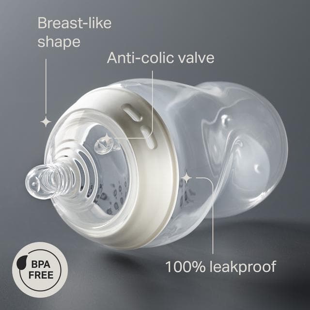 Tommee Tippee Closer to Nature 1 Baby Bottle Slow Flow 0m+ 260ml - gallery image 2