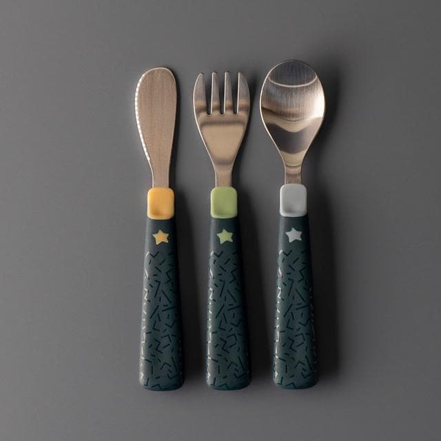 Tommee Tippee Big Kids 1st Cutlery Set Stainless Steel 12+ Months - gallery image 1
