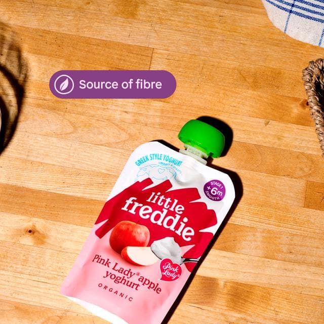 Little Freddie Organic Pink Lady Greek Style Yoghurt Baby Food Pouch 6+ Months 100g - gallery image 5