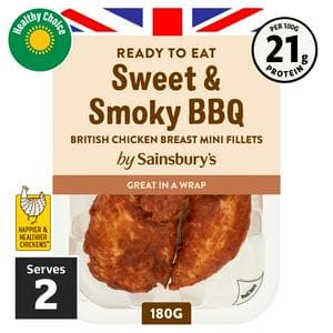 Sainsbury's Sweet & Smoky BBQ Cooked British Chicken Breast Mini Fillets 170g