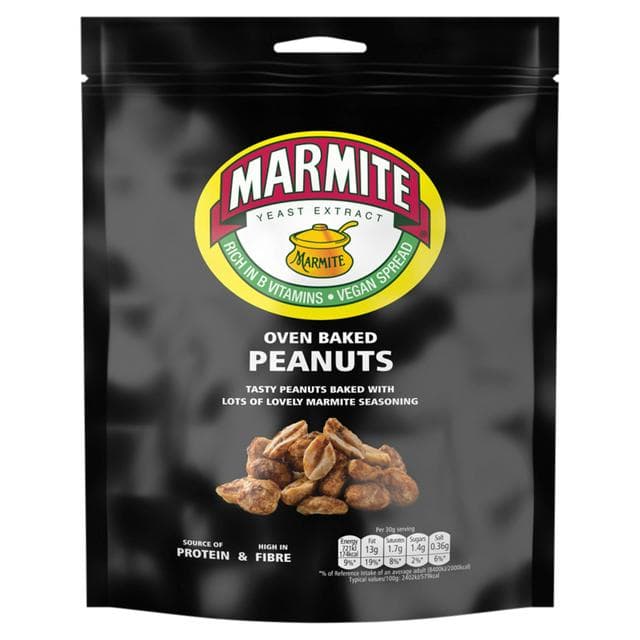 Marmite Oven Baked Peanuts Sharing Bag Nuts Snack 190g - gallery image 1