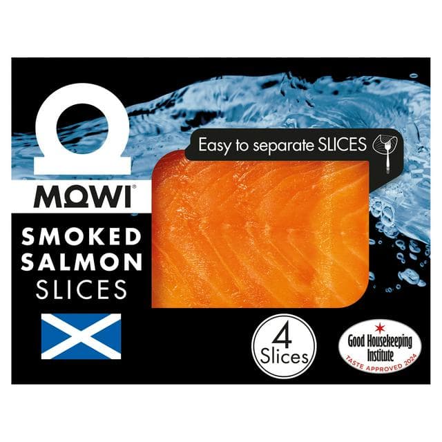 Mowi Scottish Smoked Salmon Slices x4 100g - gallery image 1