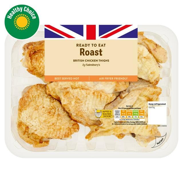 Sainsbury's Roast British Cooked Chicken Thighs 450g - gallery image 1
