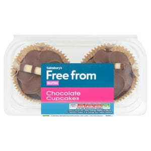 Sainsbury's Free From Chocolate Cupcakes x2