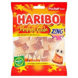 Haribo Halal Happy-Cola Z!ng Bag 100g