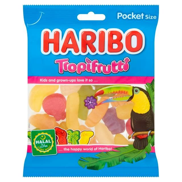 Haribo Halal Tropifrutti Bag 100g - gallery image 1