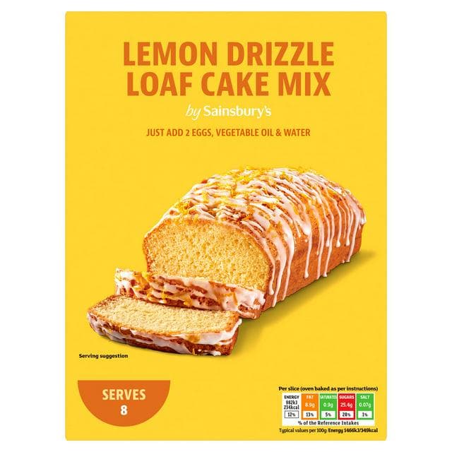 Sainsbury's Lemon Drizzle Loaf Cake Mix 320g - gallery image 1