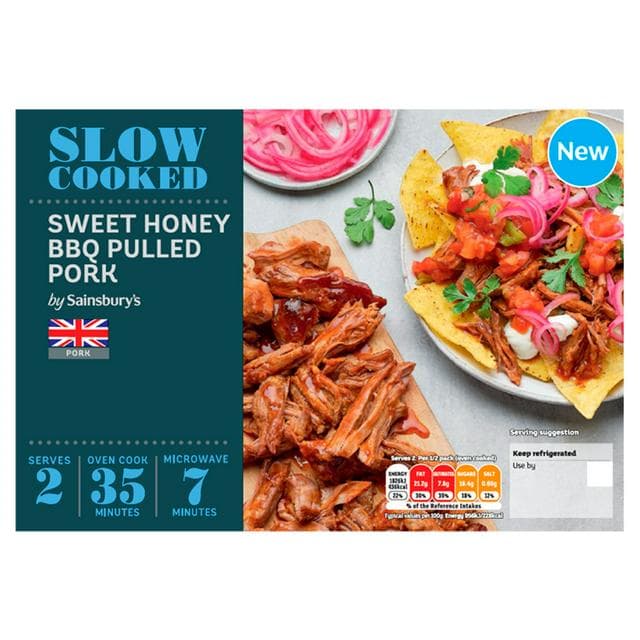 Sainsbury's Slow Cooked Sweet Honey BBQ Pulled British Pork 569g (serves x2) - gallery image 1
