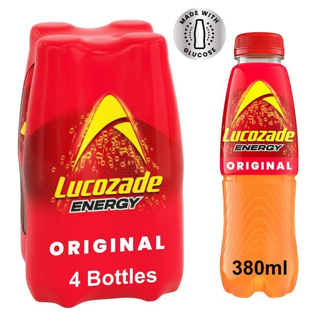 Lucozade Energy Drink Original 4x380ml - gallery image 1