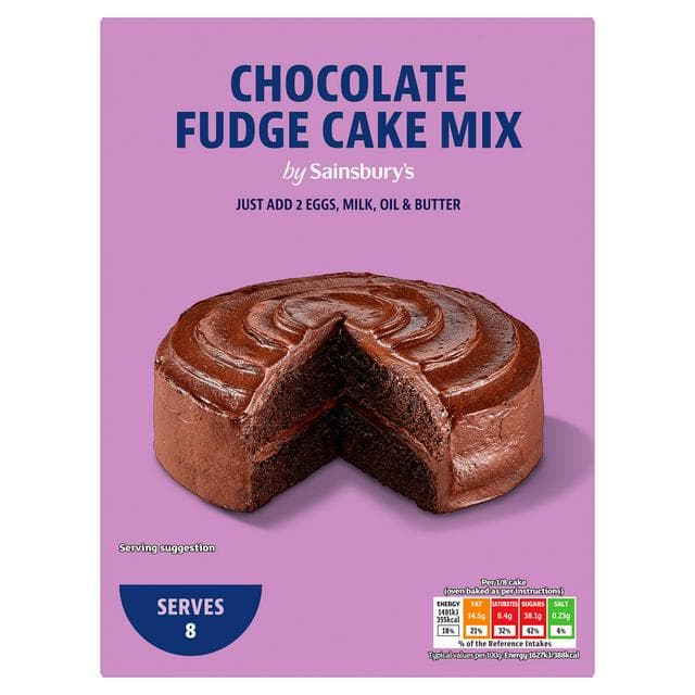 Sainsbury's Chocolate Fudge Cake Mix 502g - gallery image 1