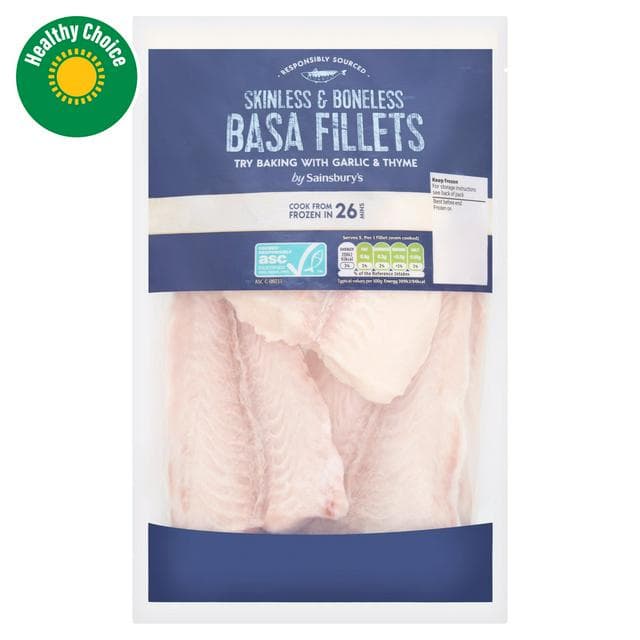 Sainsbury's Frozen Basa Fillets ASC 500g - gallery image 1