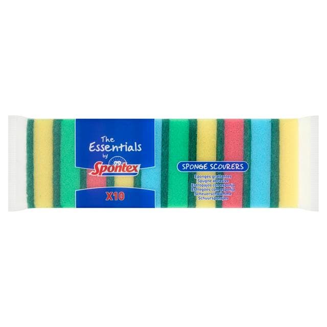 Spontex Essentials Sponge Scourers x10 - gallery image 1