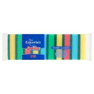 Spontex Essentials Sponge Scourers x10