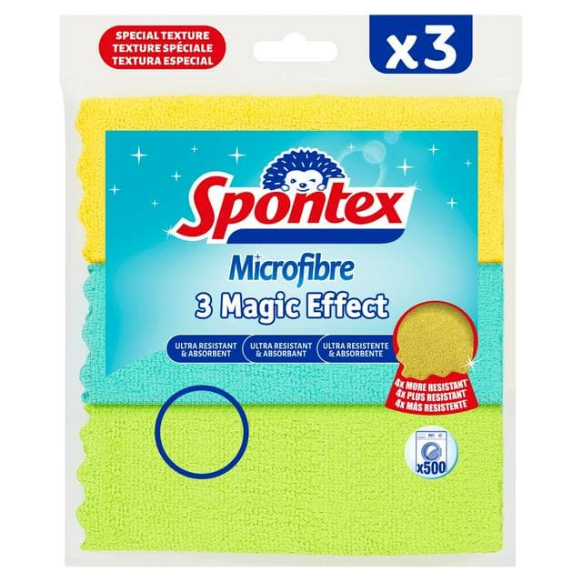 Spontex Magic Effect Microfibre Cloth x3 - gallery image 1