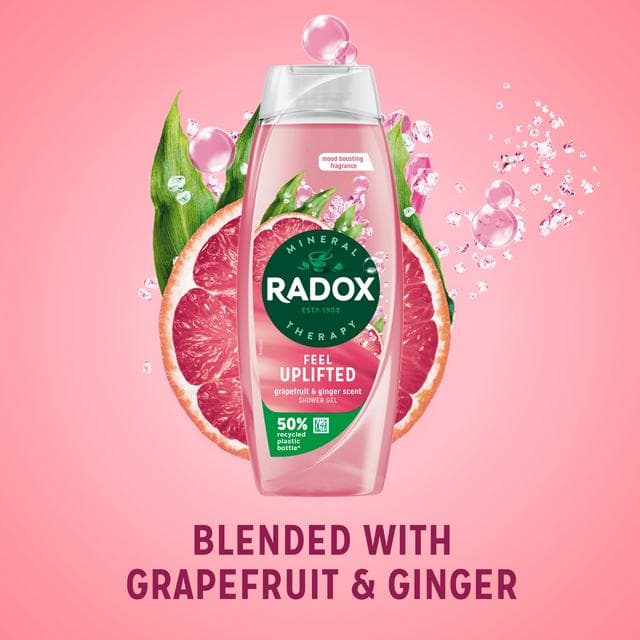 Radox Mineral Therapy Feel Uplifted Shower Gel Grapefruit & Ginger Body Wash 450ml - gallery image 2
