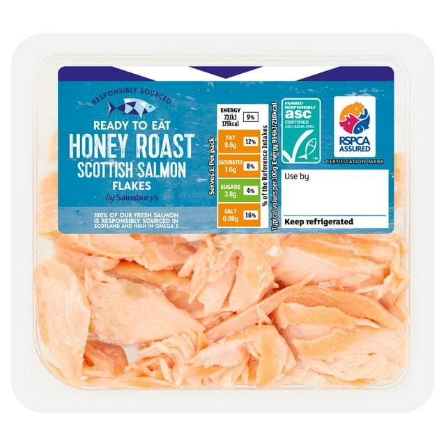 Sainsbury's 80g Honey Roast Scottish Salmon Flakes - gallery image 1