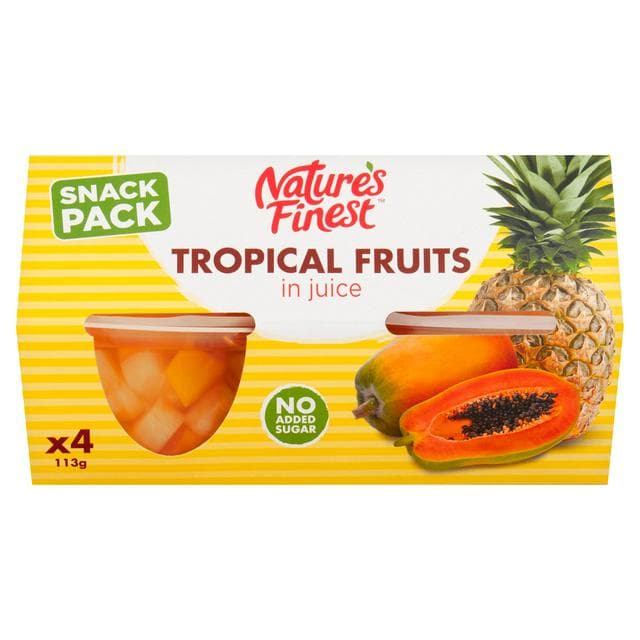 Nature's Finest 4 x 113g Multipack Tropical Fruits in Juice - gallery image 1