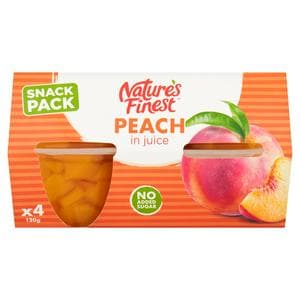 Nature's Finest Peach in Juice 4x120g