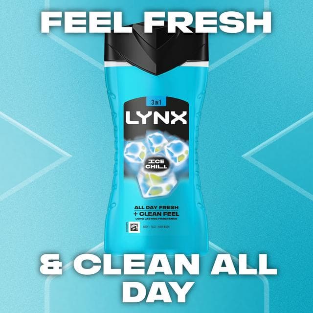 Lynx Ice Chill Shower Gel Body Wash for Men 225ml - gallery image 2