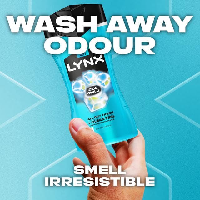 Lynx Ice Chill Shower Gel Body Wash for Men 225ml - gallery image 3