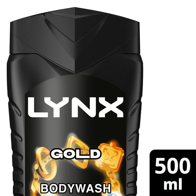 Lynx 500ml Gold 3 in 1 Body Wash Shower Gel for Men - gallery image 1