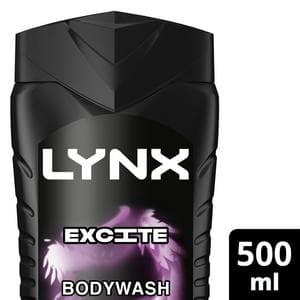 Lynx 500ml Excite 3 in 1 Body Wash Shower Gel for Men
